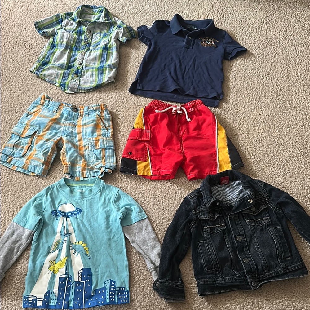 Plaid Green and Blue Kids Shirts size 2T